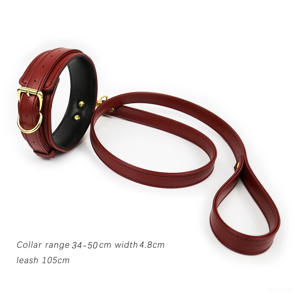 Thierry Leather Collar With Leash