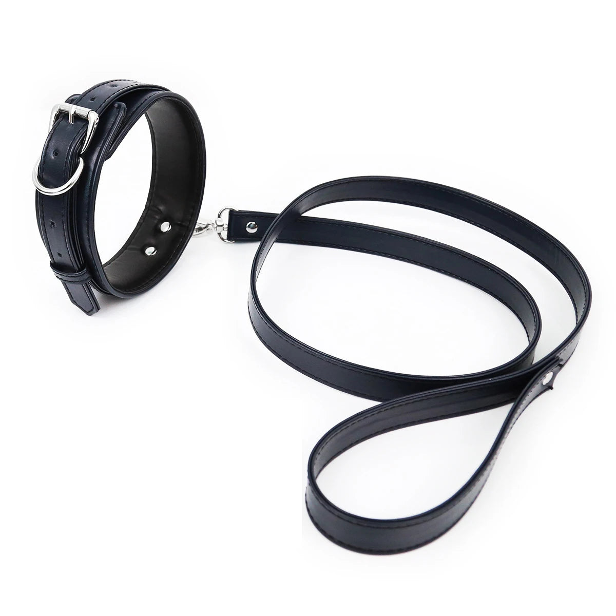 Thierry Leather Collar With Leash