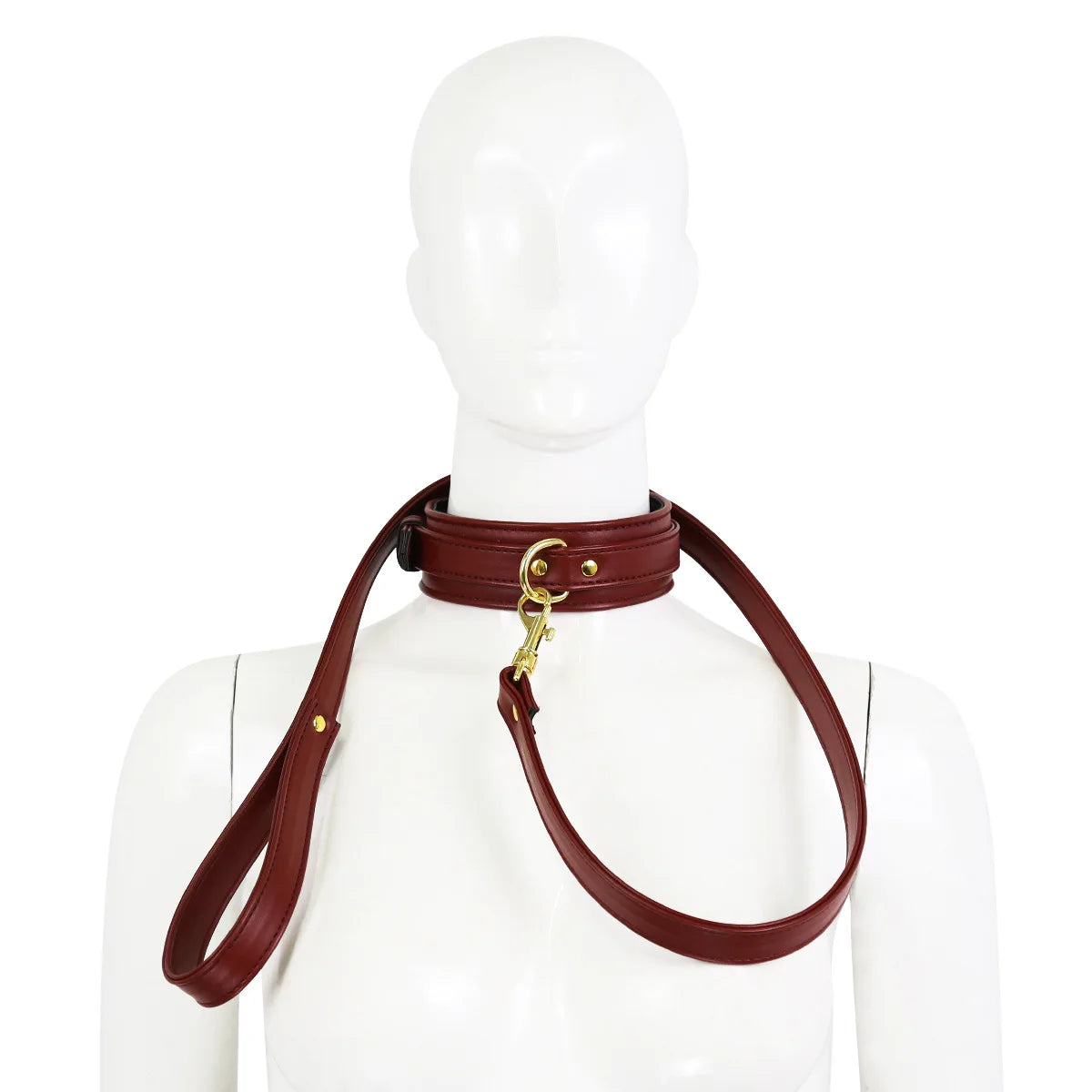 Thierry Leather Collar With Leash