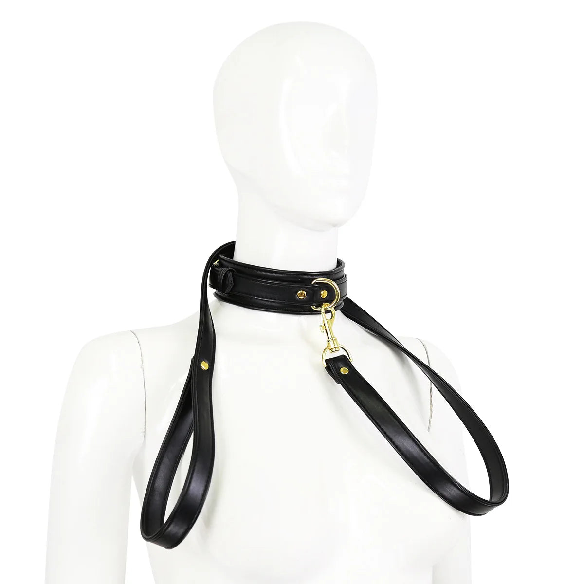 Thierry Leather Collar With Leash