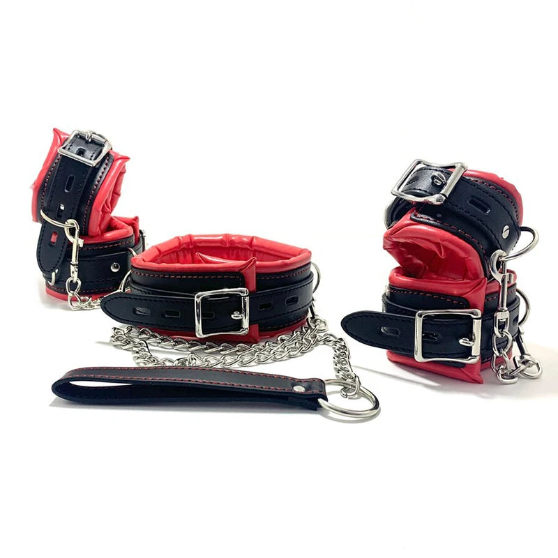 BLACKWOLF Sponge BDSM Restraint Set - Collar and Cuffs