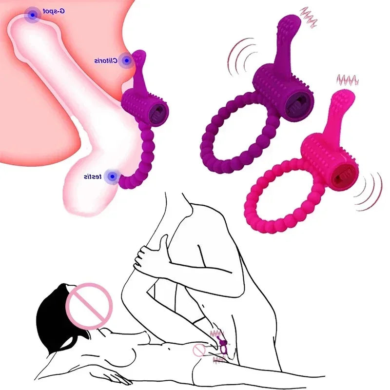 Vibrating Dual Pleasure Cock Ring