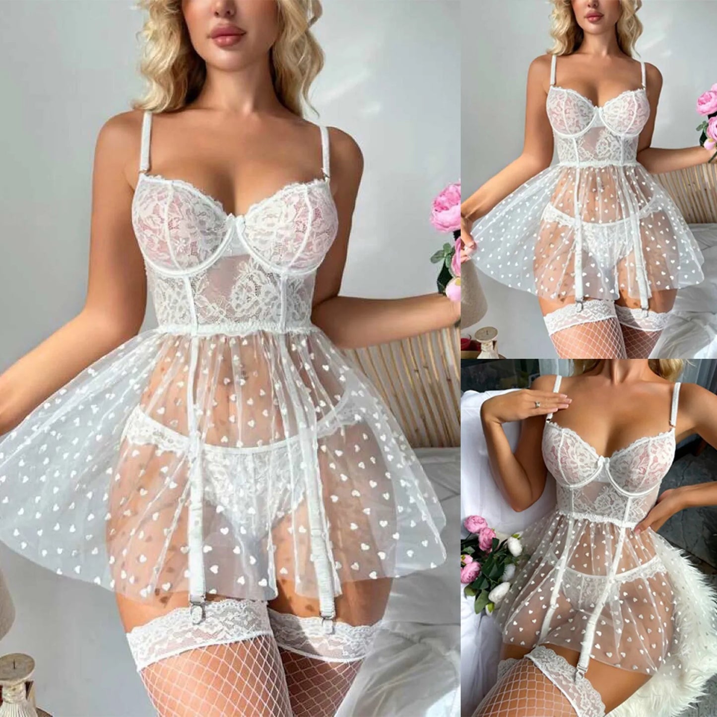 White Bride Lingerie Set