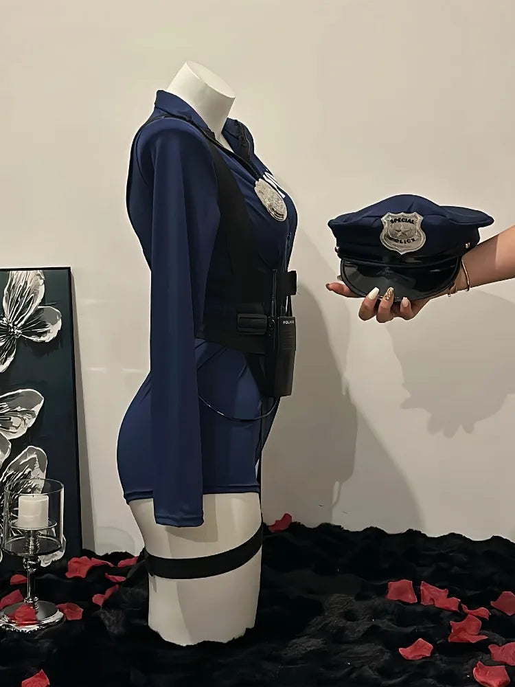 Sexy Policewoman Cosplay Uniform With Props