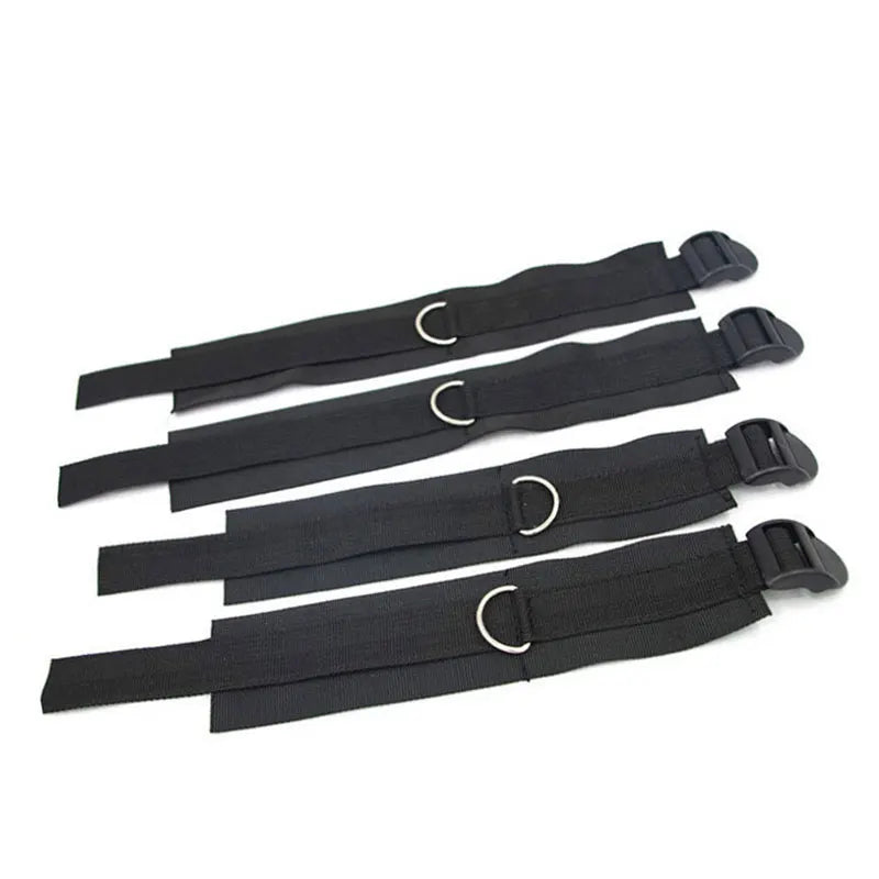 Adjustable Bed Restraints with Flogger Whip