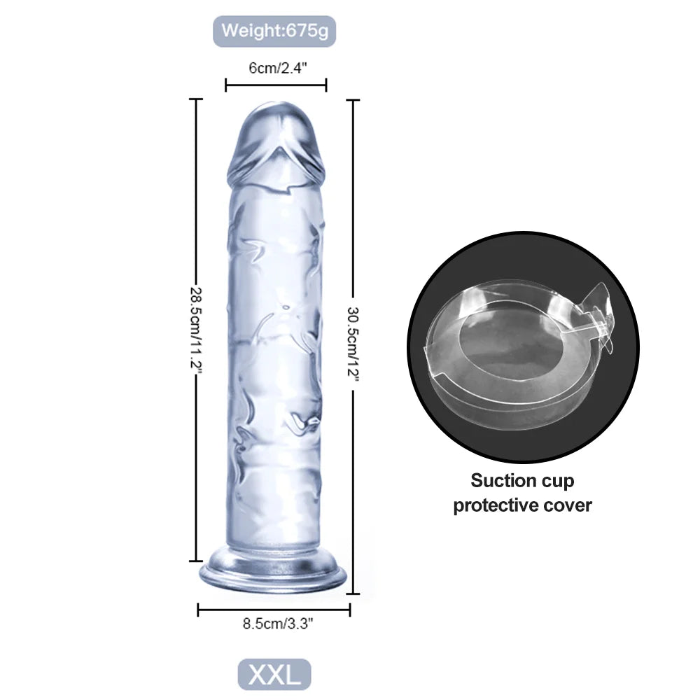 Clear Flexible Dildos Range