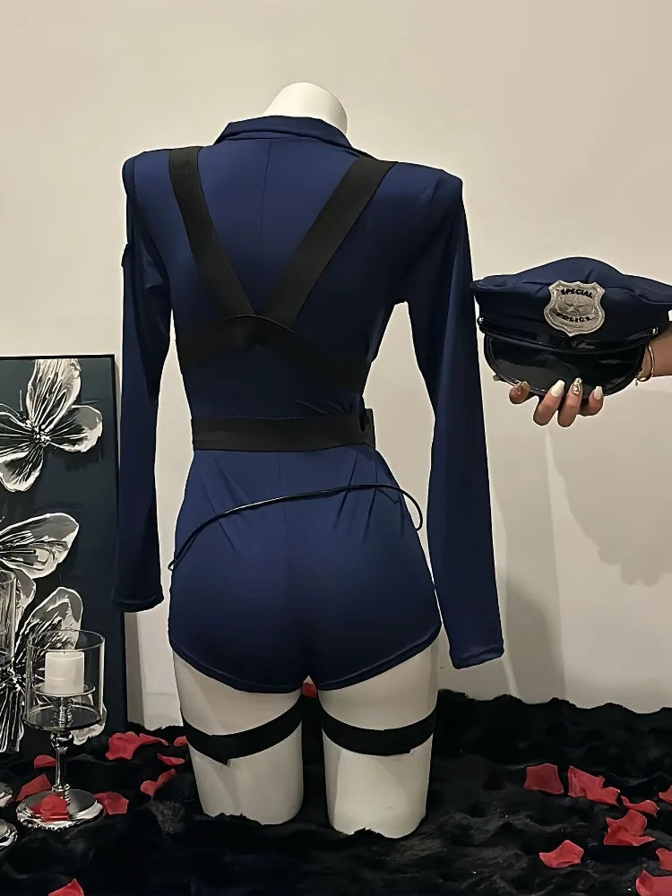 Sexy Policewoman Cosplay Uniform With Props