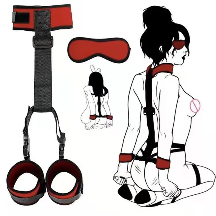 Bondage Beginner Kit Choker with Restraints and Blindfold