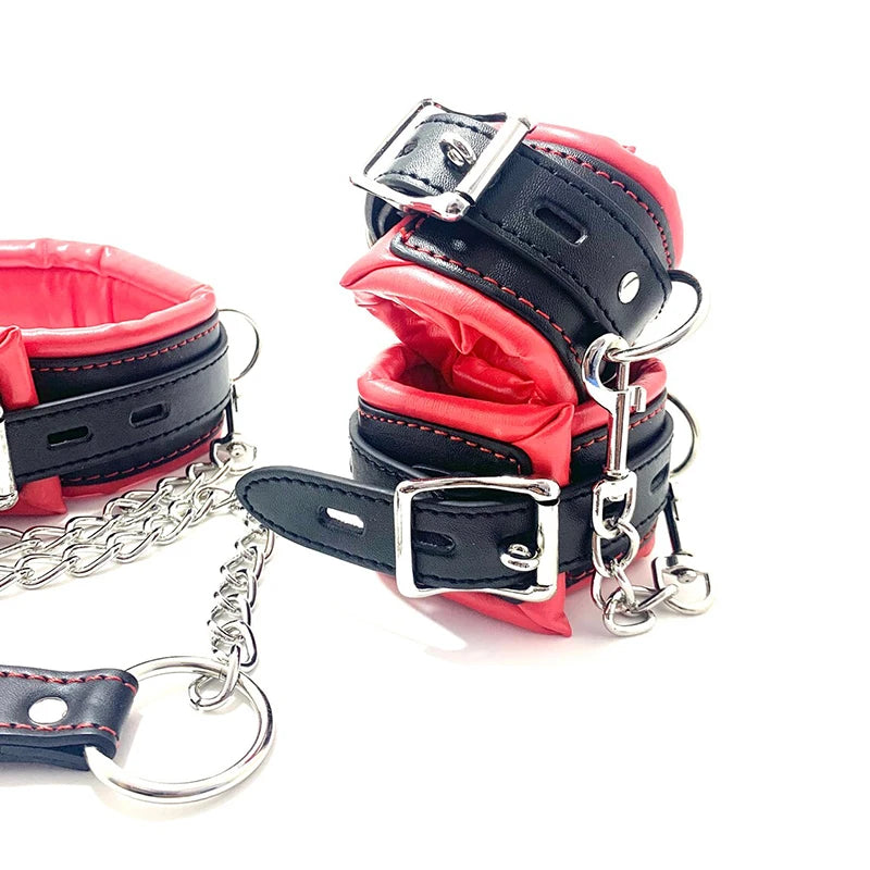 BLACKWOLF Sponge BDSM Restraint Set - Collar and Cuffs